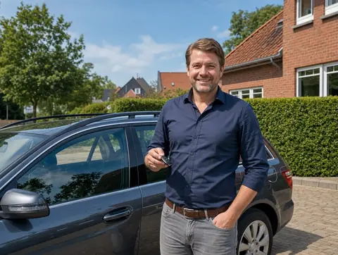 Verkäufer aus Hilden mit dem verkauften Fahrzeug