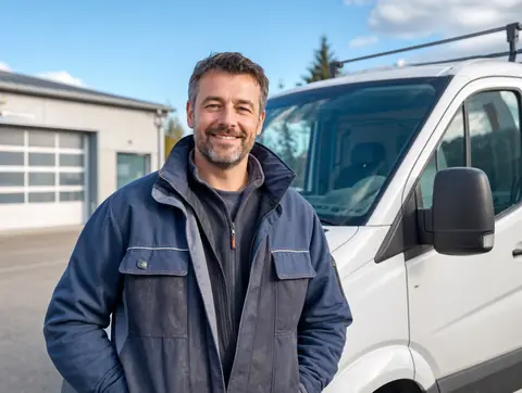 Verkäufer aus Mettmann mit dem verkauften Fahrzeug