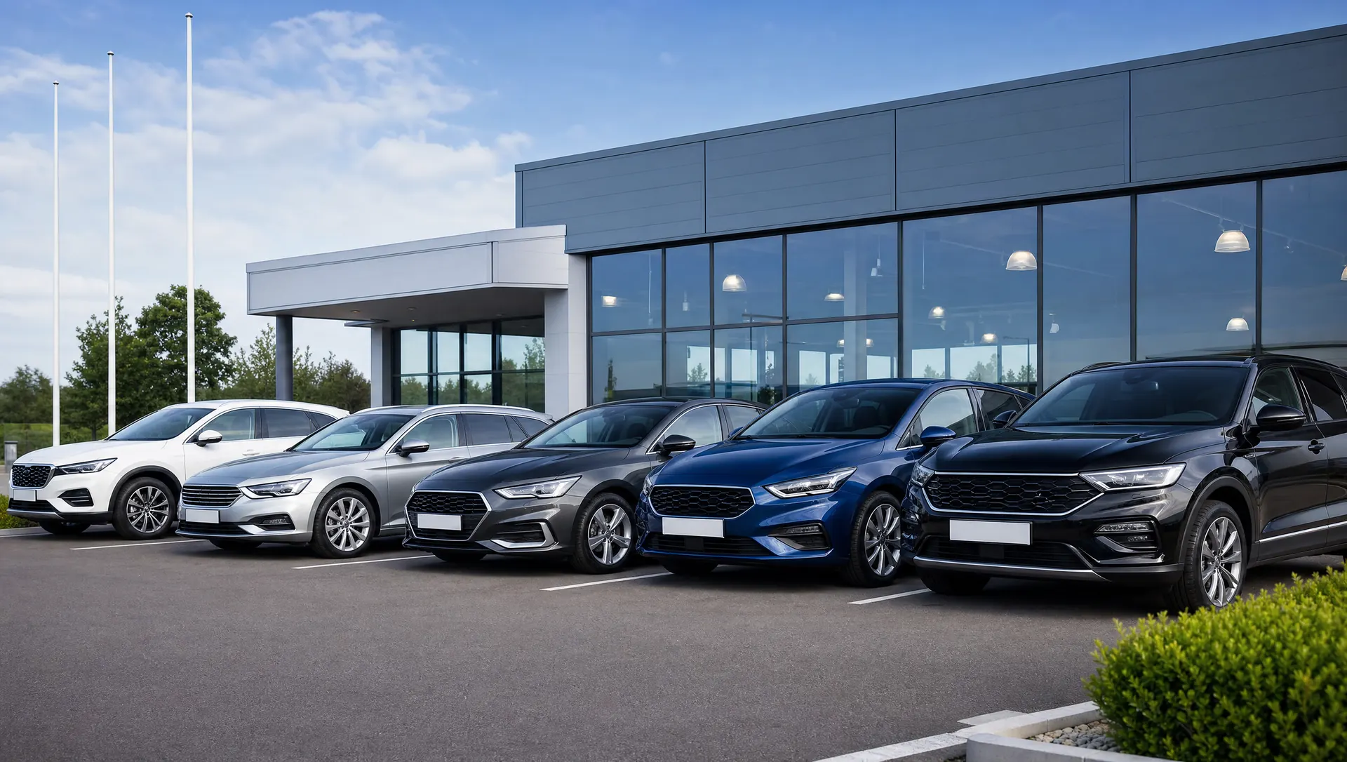 Angekaufte Fahrzeuge vor dem Autohaus – Autoankauf Hilden